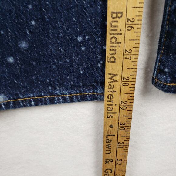 Levis Men's 34 Reworked Custom Jeans Dark Wash Galaxy Print Splatter Slim Cut - Picture 7 of 12